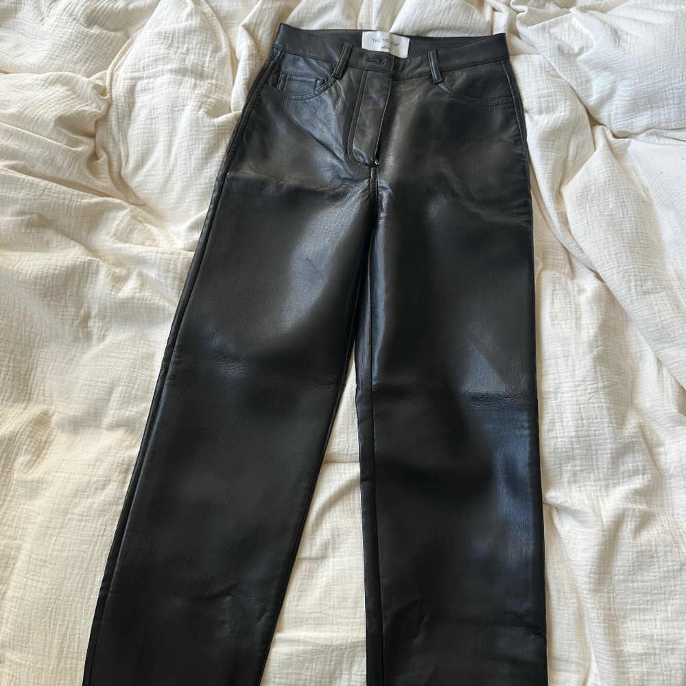 Aritzia The Melina Pants Black Leather